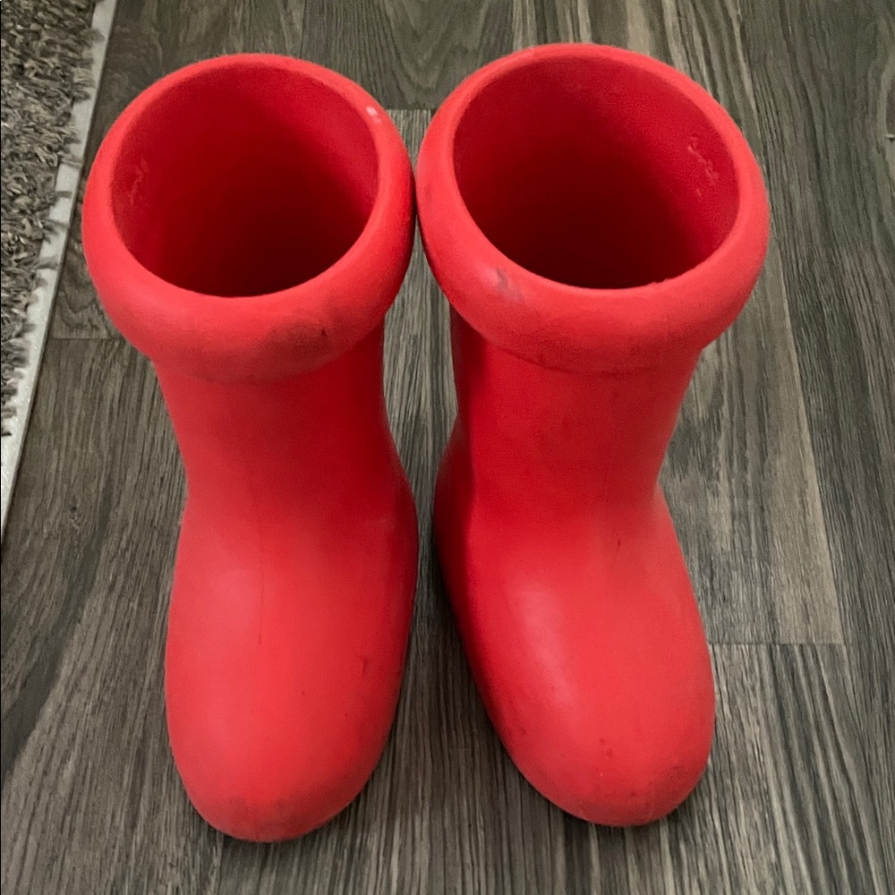 Bright Red Rain Boots